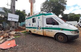 La única ambulancia disponible en el Hospital Regional de Ciudad del Este.