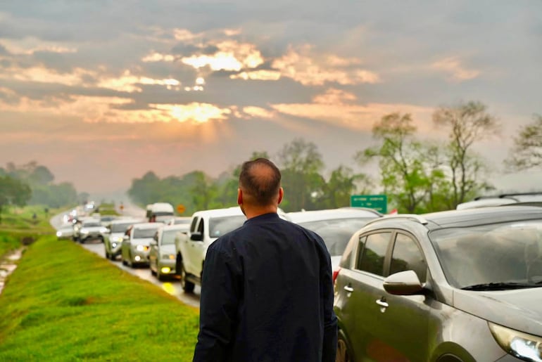 Caravana en apoyo a Miguel Prieto.