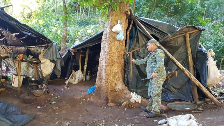 Se encontró además un campamento marihuanero.