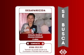La adolescente se encuentra desaparecida junto a su bebé.