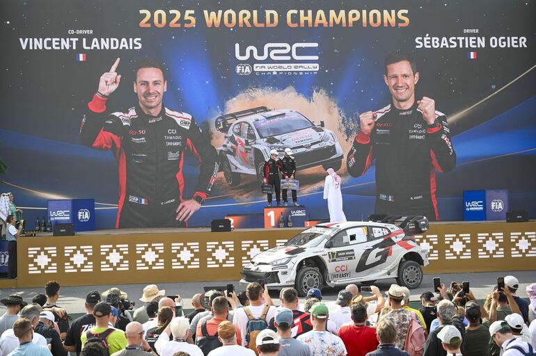 Los franceses Sébastien Ogier y Vincent (Toyota Gazoo Racing) son los campeones 2025 del WRC.