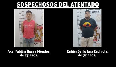 Axel Fabián Ibarra Méndez y Rubén Darío Jara Espínola, capturados por homicidio en Luque.