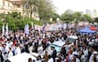 Médicos del sector público marcharon y protagonizaron concentraciones en el marco de una huelga general declarada como indefinida.