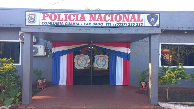 Fachada de la Comisaría Cuarta, de Capitán Bado.
