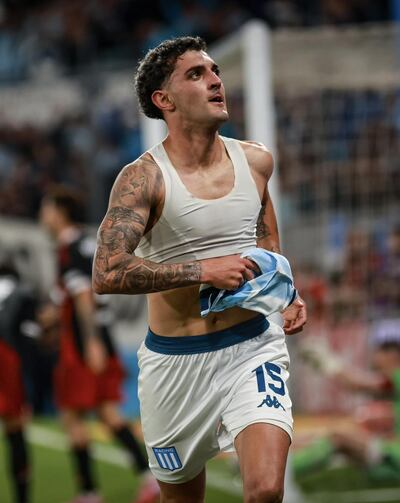 Al minuto 90+3, el uruguayo Gastón Martirena marcó el gol del triunfo de Racing sobre River Plate por 3-2.