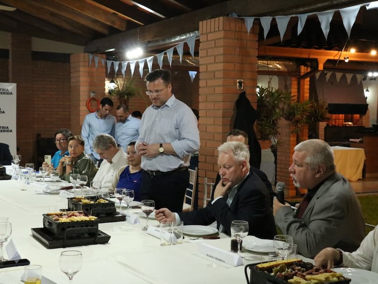 Delegación alemana en la reunión.