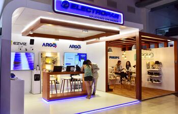 Stand de Electropar en el Home Fest 2023, que se realiza este fin de semana, en el Centro de Convenciones Mariscal.
