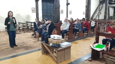 Funcionarios de la Secretaría Nacional de Cultura (SNC) llevaron adelante un taller de capacitación de formación de inventario del acervo de la Iglesia de la Virgen de la Candelaria.