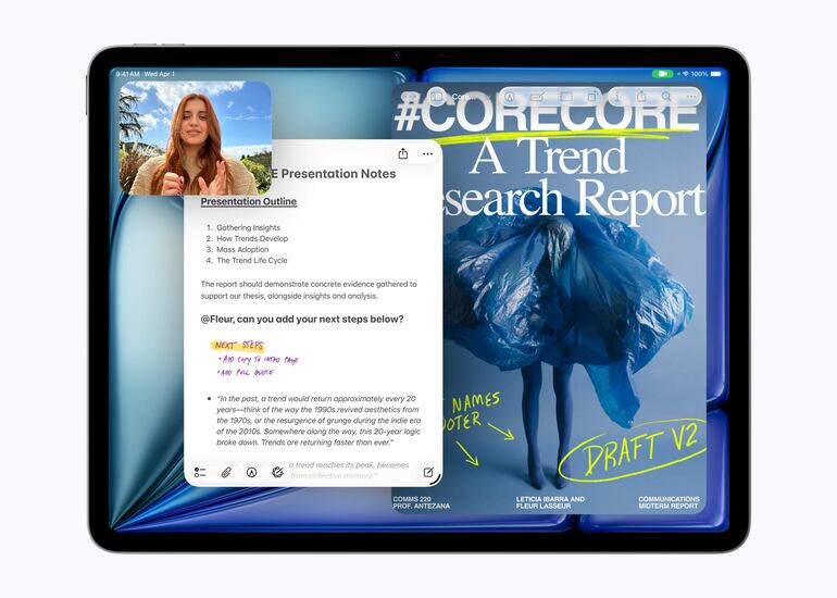 Fotografía cedida por Apple donde se observa el nuevo iPad Air. 