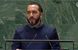 Nayib Bukele, presidente de El Salvador, ante las Naciones Unidas.