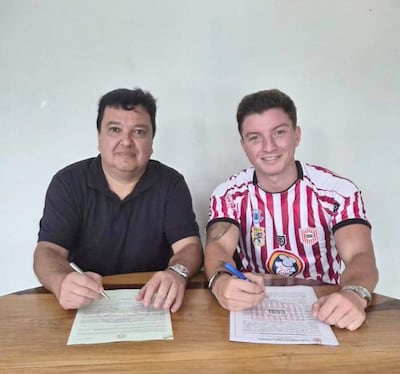 Óscar Simeón Said, presidente del club, con Ignacio Figueroa.