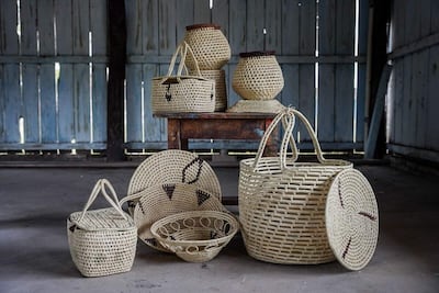 Piezas de cestería y otras creaciones artesanales de las comunidades indígenas se podrán encontrar en la Feria ORE.