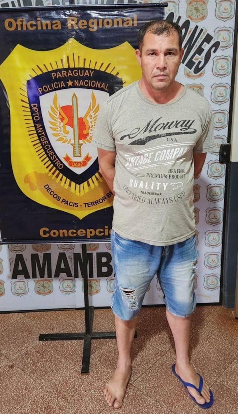 Saturnino Peña uno de los detenidos hoy en Amambay.