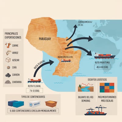 Ruta de la producción paraguaya: hasta 60 días para llegar a los destinos