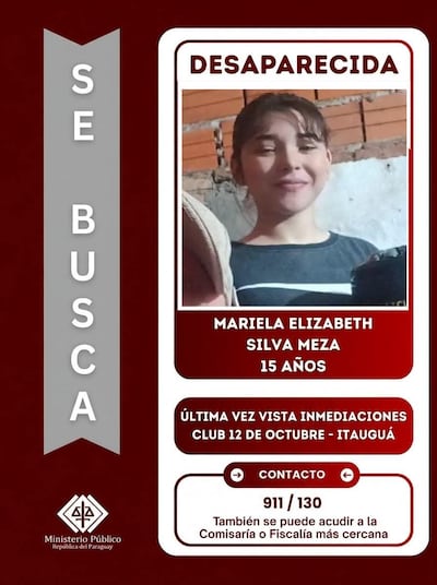 Fiscalía ordena búsqueda nacional de Mariela Silva Meza, desaparecida en Itauguá