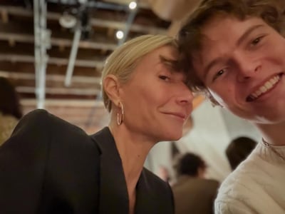 El cumpleañero Moses Martin con su orgullosa mamá Gwyneth Paltrow.