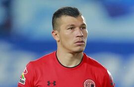 Braian Samudio con la casaca del Toluca.