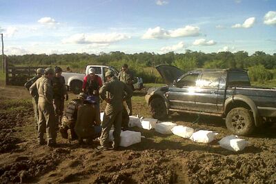 Los 370 kilos de cocaína incautados en 2011 en San Alfredo y que serían de Jorge Teófilo Samudio González, alias Samura.