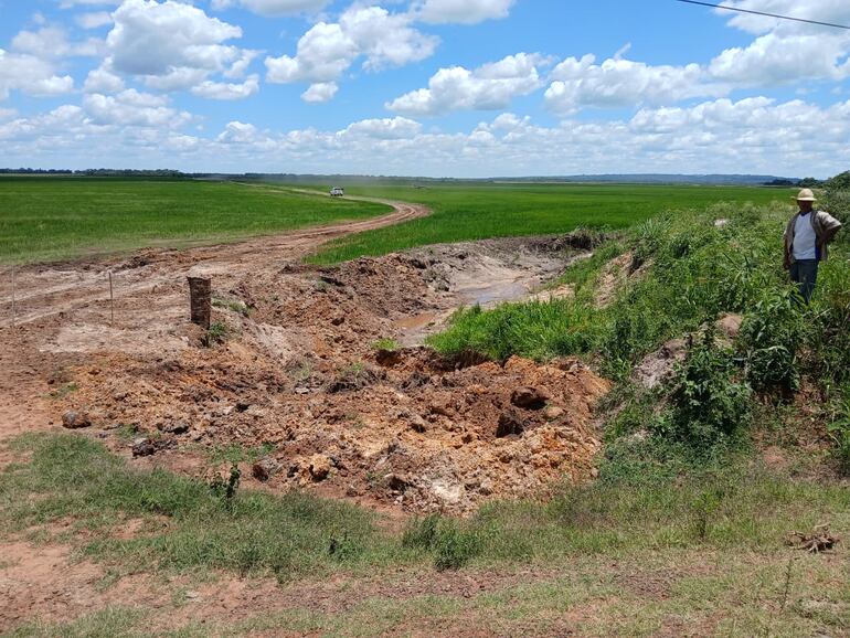 Allanamiento arrozal Borja