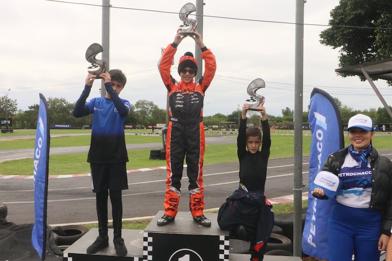 Podio final de la categoría Rotax Micro Max.