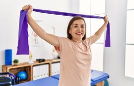 Ejercicios con bandas elásticas.