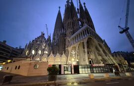 Basílica de la Sagrada Familia , en Barcelona. El papa León XIV bendecirá la nueva torre de la obra inconclusa aún del arquitecto católico Antoni Gaudí.