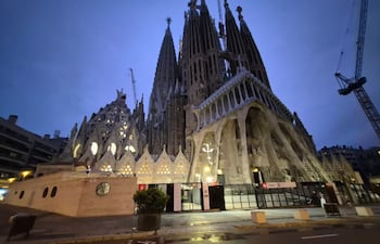 Basílica de la Sagrada Familia , en Barcelona. El papa León XIV bendecirá la nueva torre de la obra inconclusa aún del arquitecto católico Antoni Gaudí.