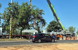 En los últimos días realizaron labores de construcción en el nuevo viaducto del Corredor Vial Las Residentas.