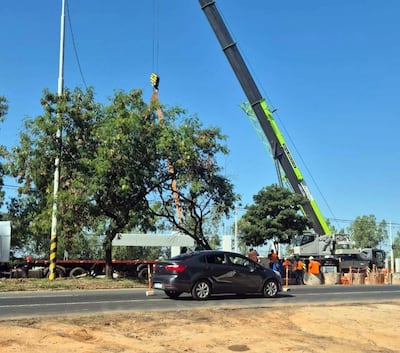 En los últimos días realizaron labores de construcción en el nuevo viaducto del Corredor Vial Las Residentas.