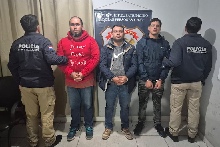 Diego David Ferreira Barrios, Jorge David Centurión y Wilkeison Gabriel Acurero Ochoa.