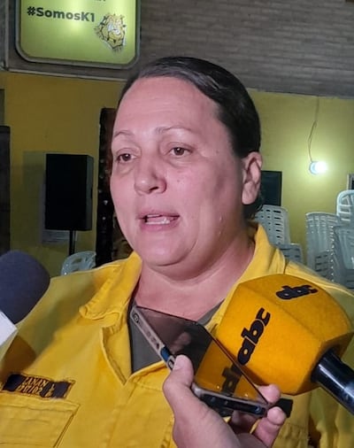 Lorena Canan, nueva presidenta del Cuerpo de Bomberos Voluntarios del Paraguay.