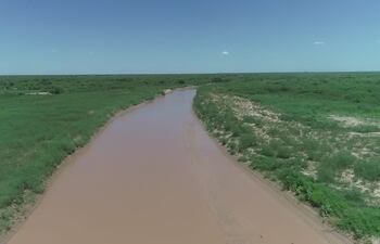 Vista aérea del rio Pilcomayo. Según los pronósticos, los próximos meses podrían ser muy secos.