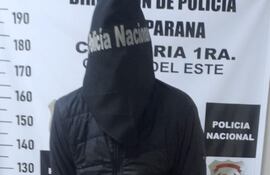 Guilherme Michel Napoleao, brasileño detenido en Ciudad del Este.