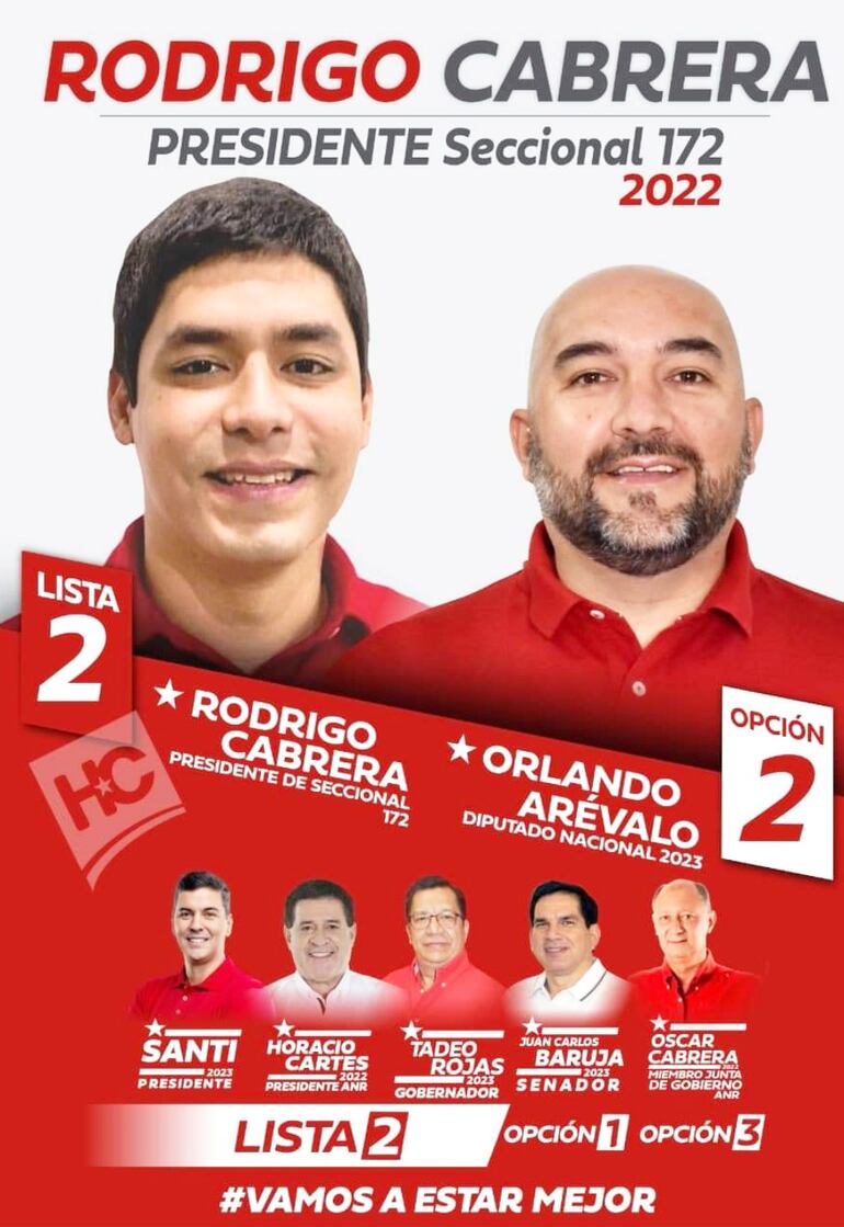 Anuncio de Rodrigo Cabrera y Orlando Arévalo para las internas realizadas el 18 de  diciembre de 2022.
