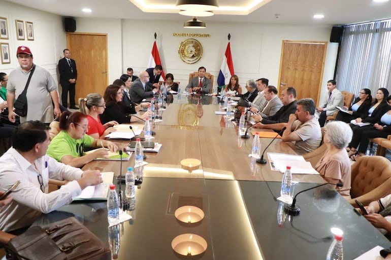 Reunión comisión del Senado con representantes del sector docente, fuerzas públicas para analizar las modificaciones a la ley de jubilaciones