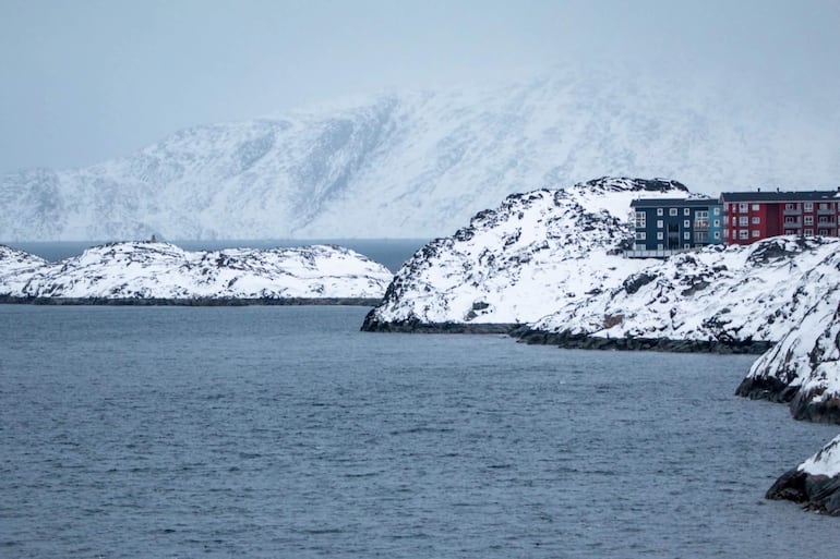 Una zona de la ciudad de Nuuk en Groenlandia. 