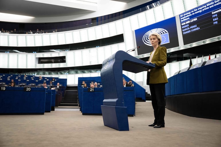  Ursula von der Leyen, presidenta de la Comisión Europea.  