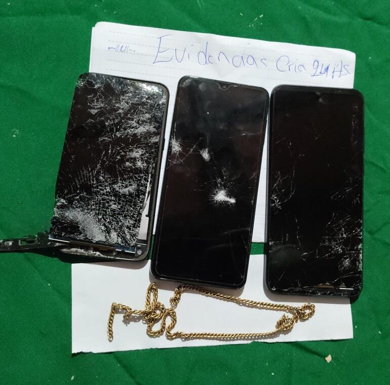 Objetos robados que fueron recuperados por la Policía.