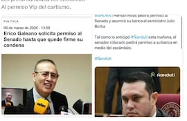 Publicación sel senador Ever Villalba, liberal, contra sus colegas cartistas .