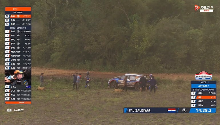 El impactante accidente del piloto paraguayo Fau Zaldívar en la SS19 del Rally del Paraguay 2026.