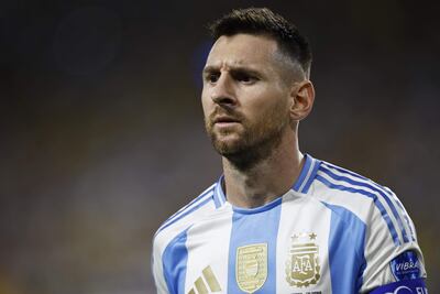 Lionel Messi, jugador y capitán de la selección de Argentina, en el partido frente a Colombia por la final de la Copa América 2024 en el estadio Hard Rock Stadium, en Miami, Estados Unidos.
