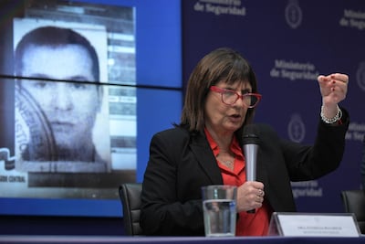 Patricia Bullrich, ministra de Seguridad de Argentina.