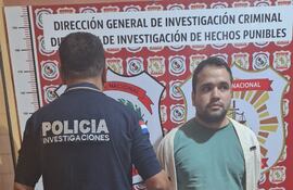 Aarón Felipe Goiris Giménez, imputado por parricidio, es decir, por la muerte de su padre en Villa del Rosario.