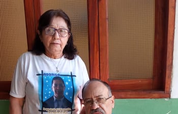 Felicita Arrúa junto a su ahora difunto marido Fidelino Quintana, padres de Rodrigo Quintana.