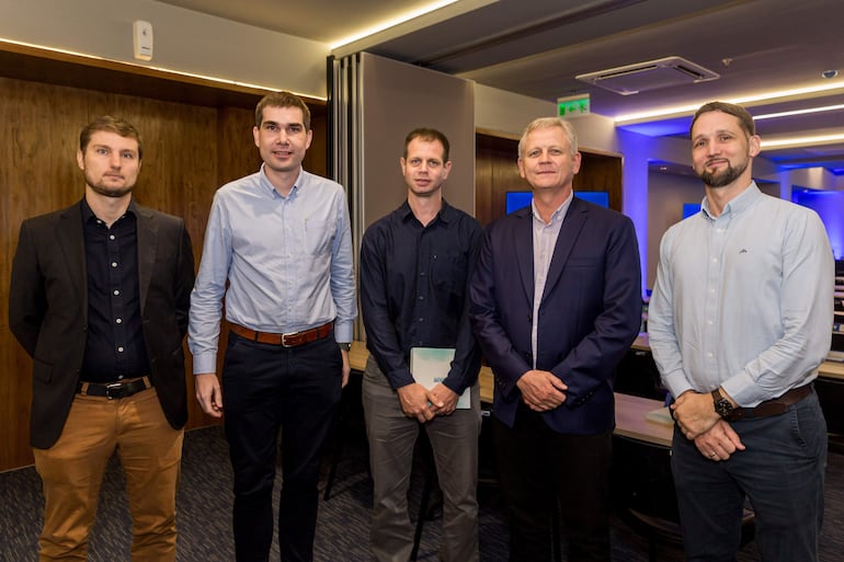 Asamblea Bancop 2026
 Daniel Isaak, Marko Wiens, Sandor Loewen, Frank Rempel, Arnold Voth