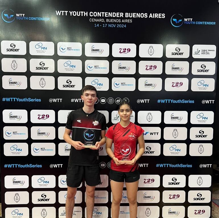 Axel Bertolo y Florencia Paiva, bronce en el eslabón del circuito mundial en Baires.