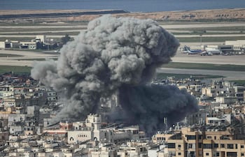 Ofensiva militar de Israel contra el grupo Hezbolá, en un barrio de Beirut, en el Líbano.