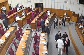 Sesion de la Cámara de Senadores para la pérdida de investidura a Kattya González.