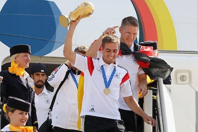El ex-lateral, Philipp Lahm campeón del mundo con la selección de Alemania en el Mundial Brasil 2014.