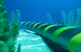 Imagen ilustrativa: cable submarino de telecomunicaciones.